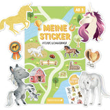 Stickerblock Pferd und Einhorn