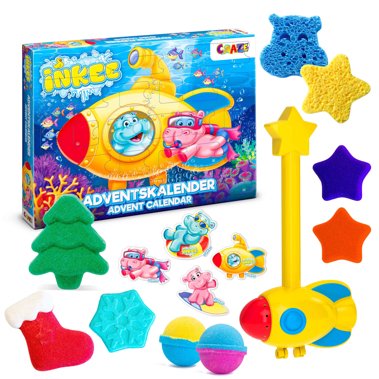 CRAZE Adventskalender mit Badezubehör Hippo