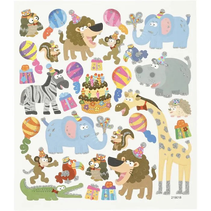 Stickerset Tiere Geburtstag