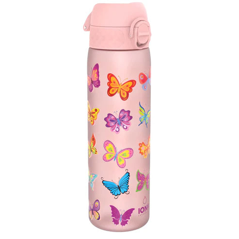 Trinkflasche Ion8 500ml mit Motiv Schmetterling Rosa