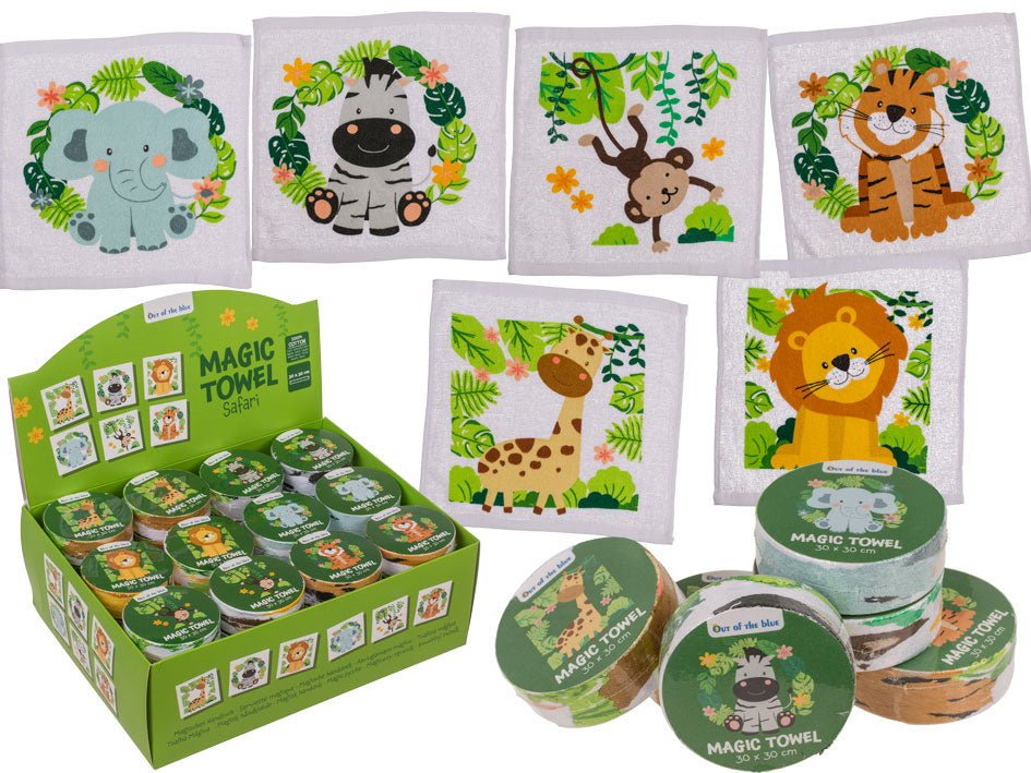 Magisches Handtuch Zootiere assortiert