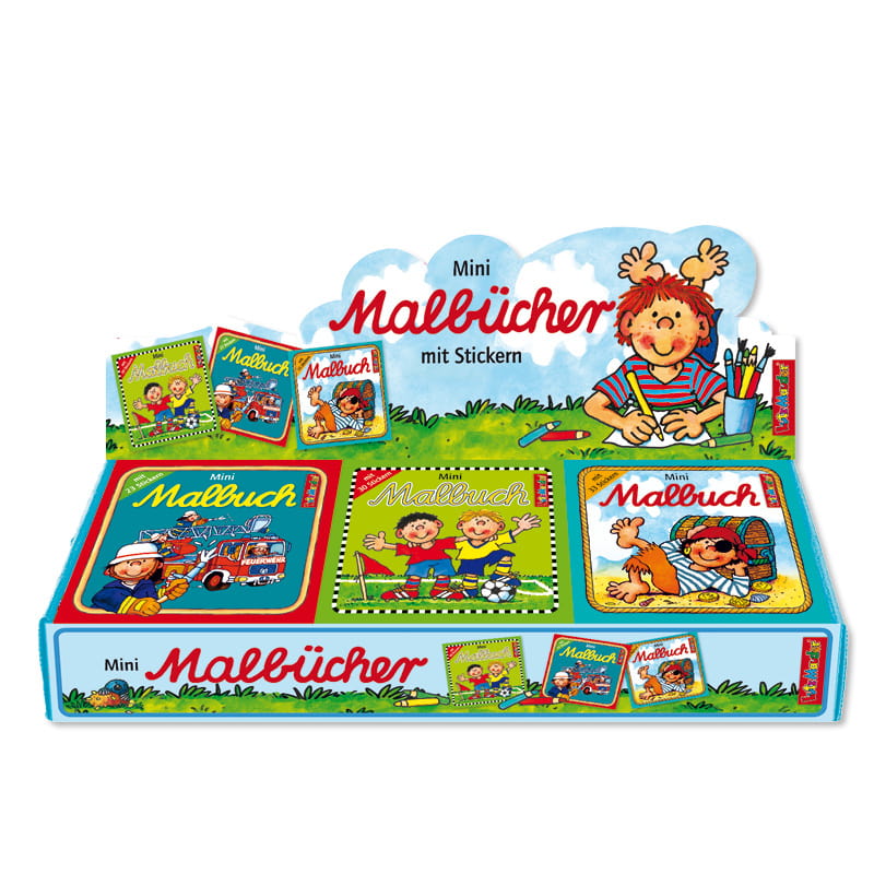 Mini Malbuch Jungs mit Sticker assortiert