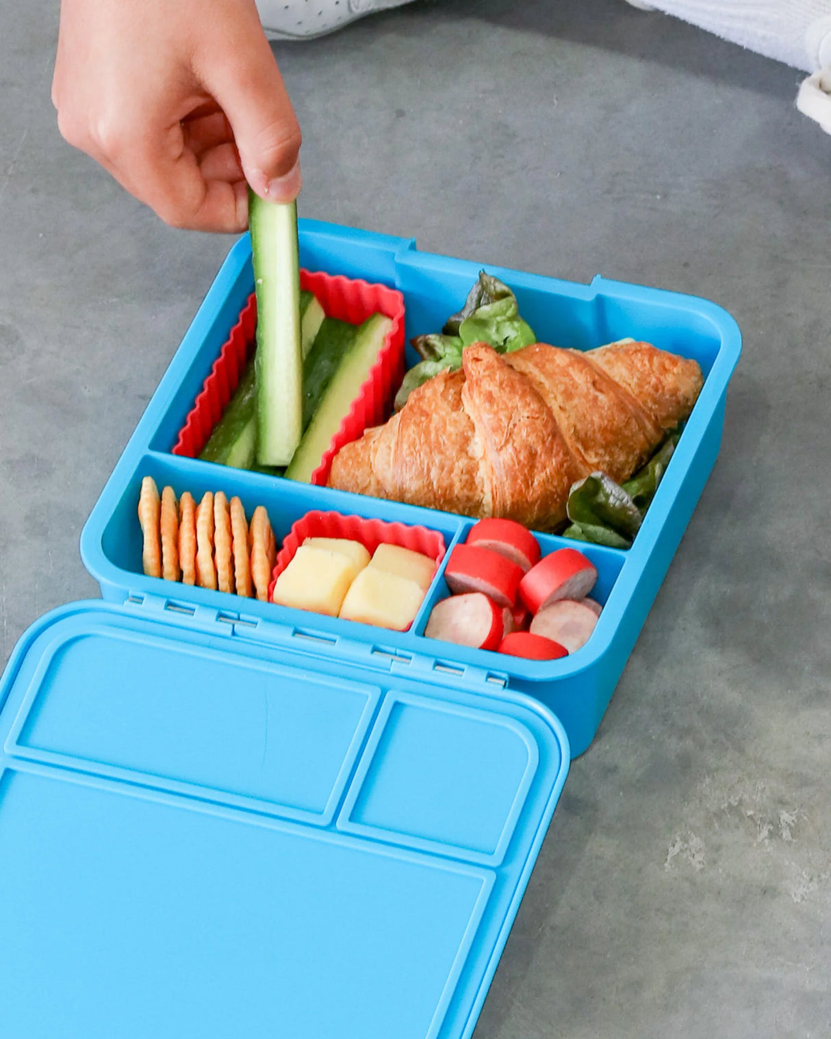 Znünibox MontiiCo Lunchbox Bento Three Coastal Blau