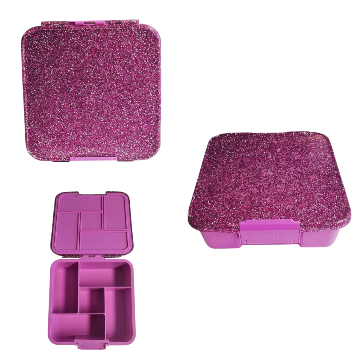 Znünibox MontiiCo Lunchbox Bento Five Glitzer Pink