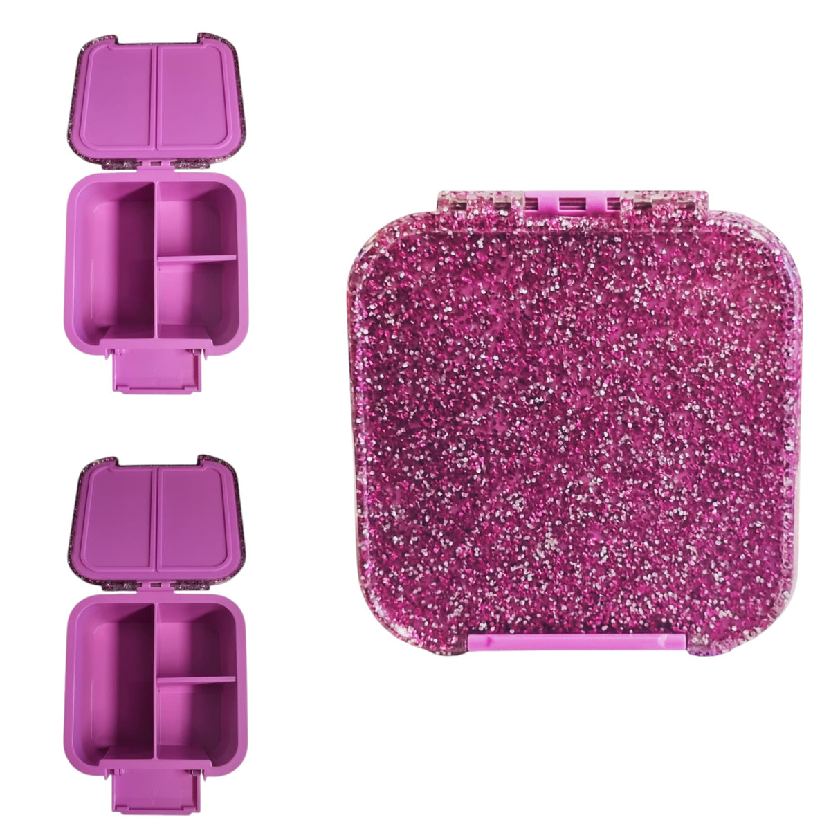 Znünibox MontiiCo Lunchbox Bento Two Glitzer Pink