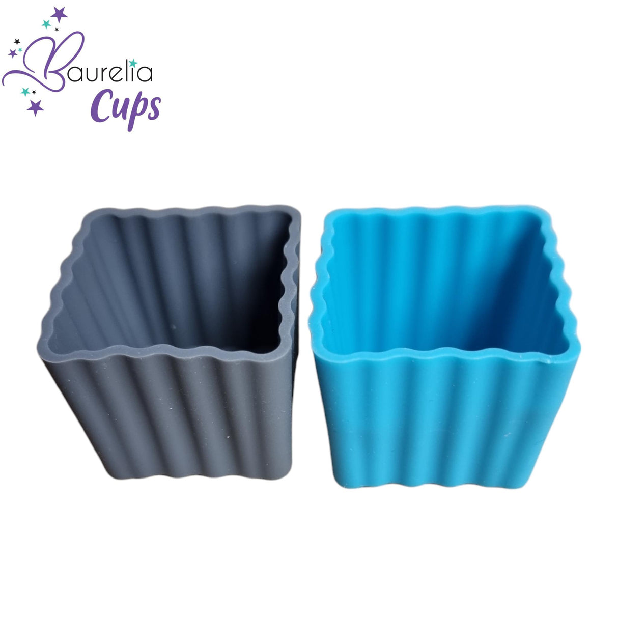 Silikonformen Baurelia Cups 2er Set Türkis/Grau