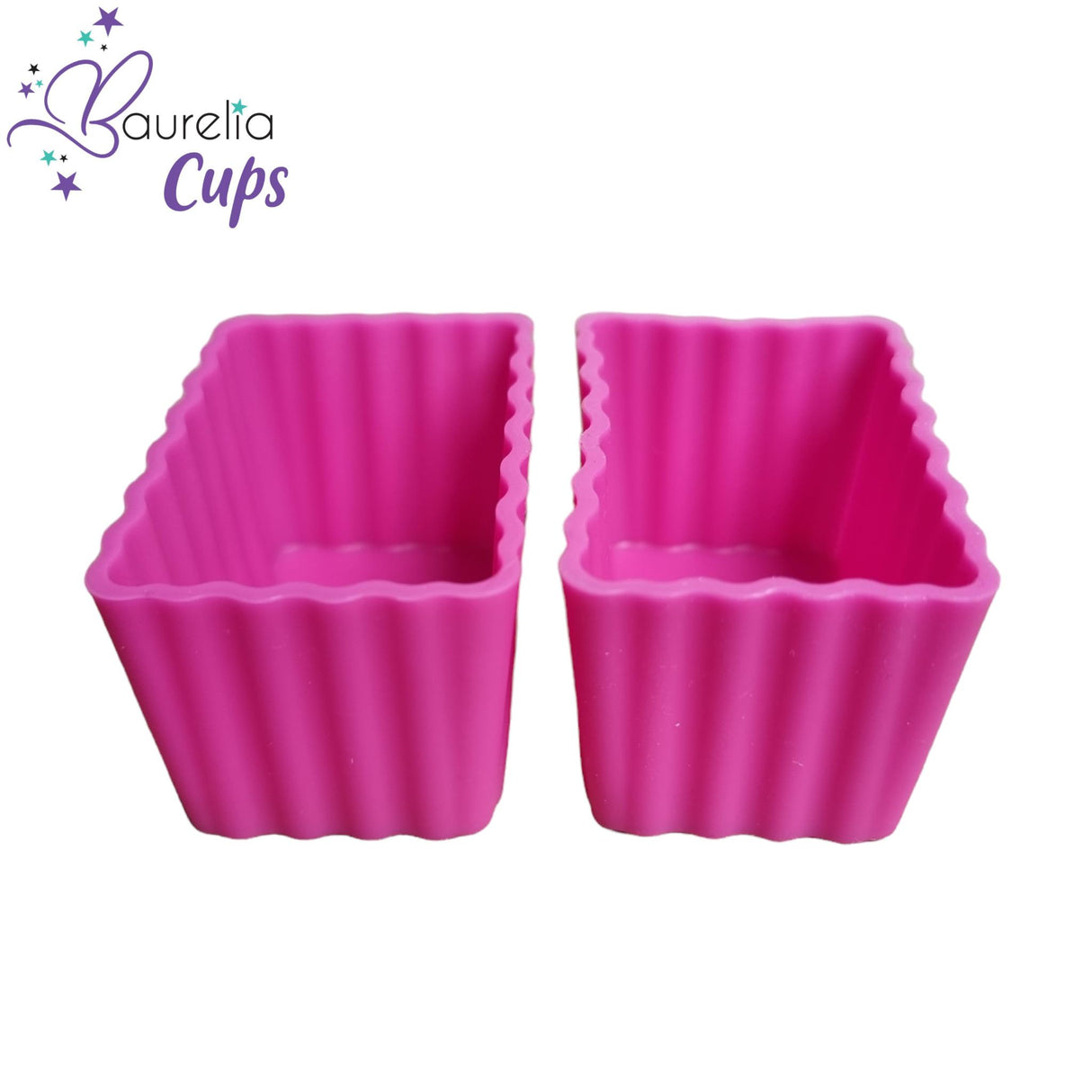 Silikonformen Baurelia Cups Rectangle 2er Set Pink