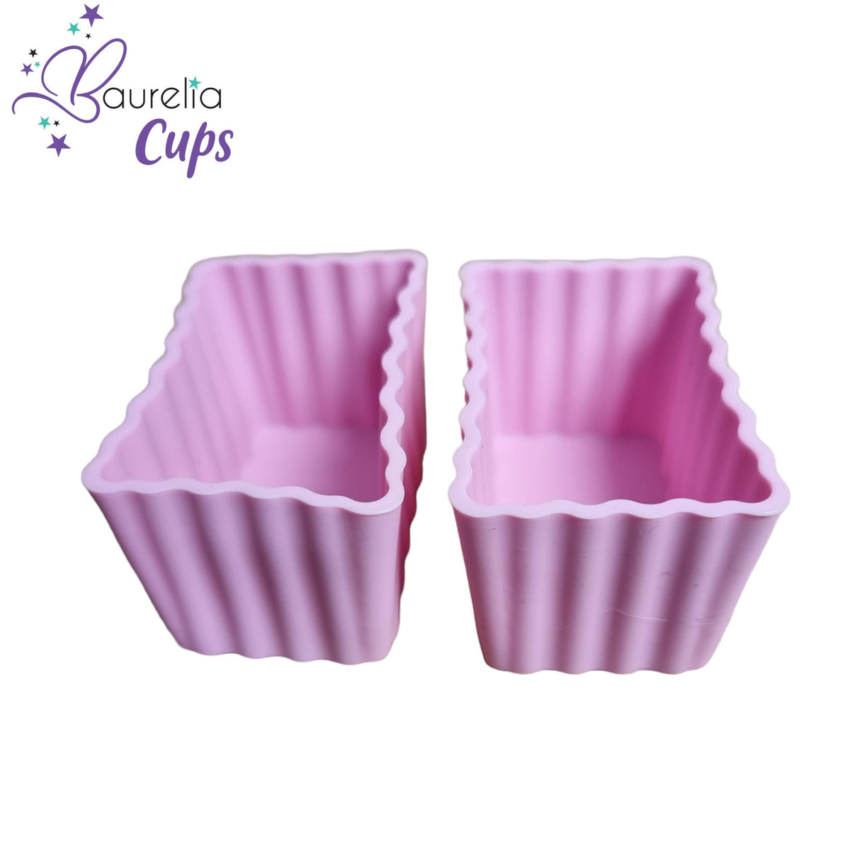 Silikonformen Baurelia Cups Rectangle 2er Set Rosa