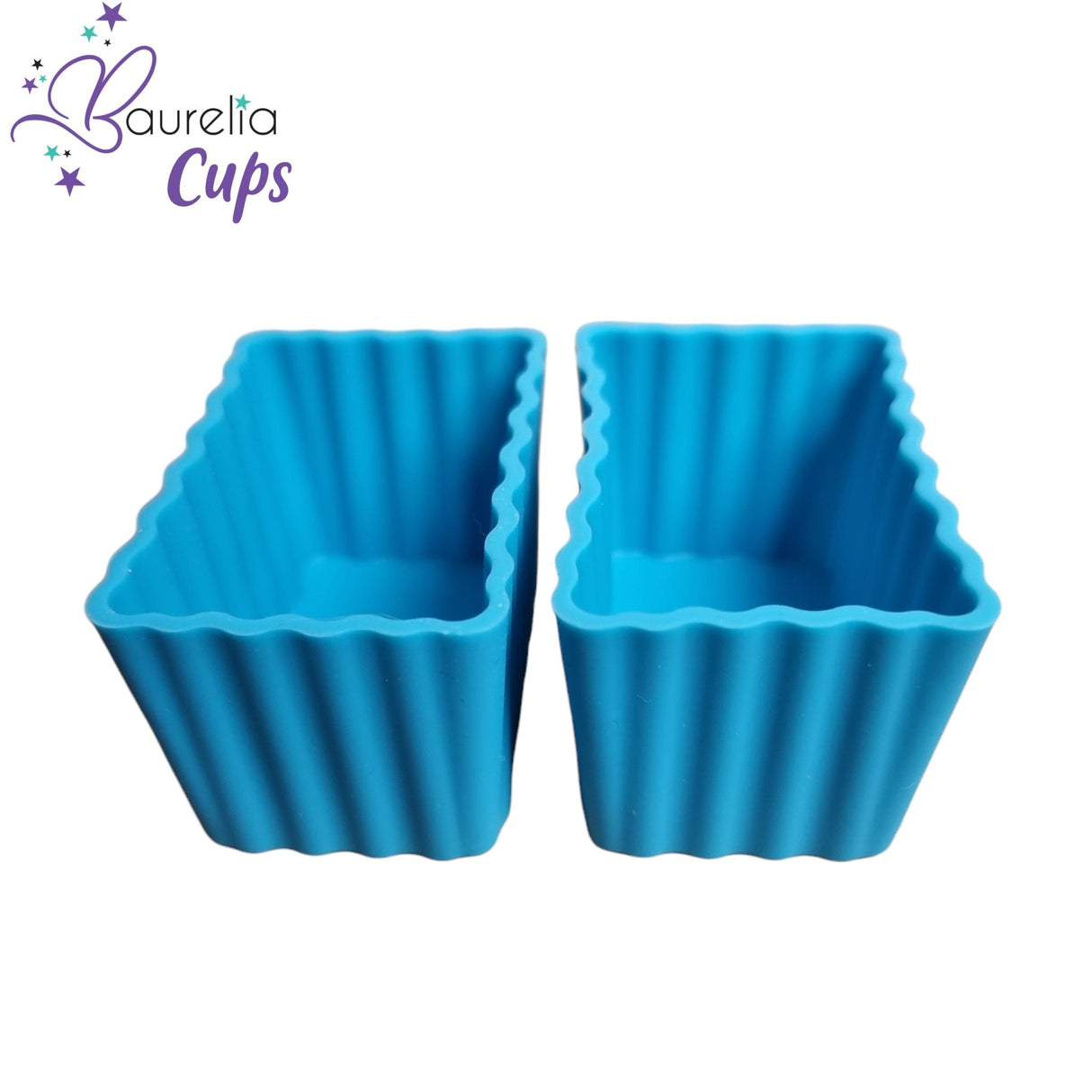 Silikonformen Baurelia Cups Rectangle 2er Set Türkis