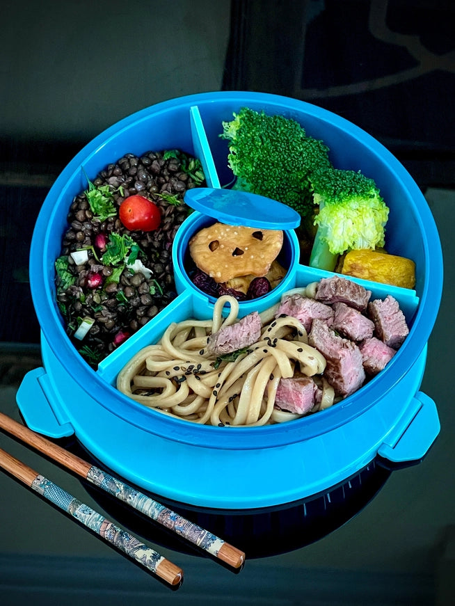 Yumbox Poke Bowl mit 3 Unterteilungen Türkis