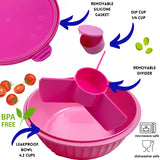 Yumbox Poke Bowl mit 3 Unterteilungen Rosa