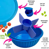 Yumbox Poke Bowl mit 4 Unterteilungen Blau