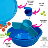 Yumbox Poke Bowl mit 3 Unterteilungen Blau