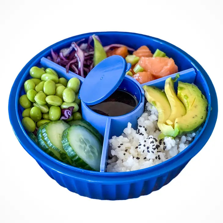 Yumbox Poke Bowl mit 3 Unterteilungen Blau