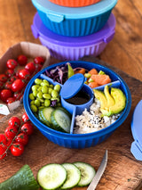 Yumbox Poke Bowl mit 3 Unterteilungen Blau