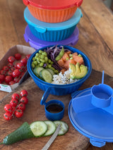 Yumbox Poke Bowl mit 3 Unterteilungen Blau