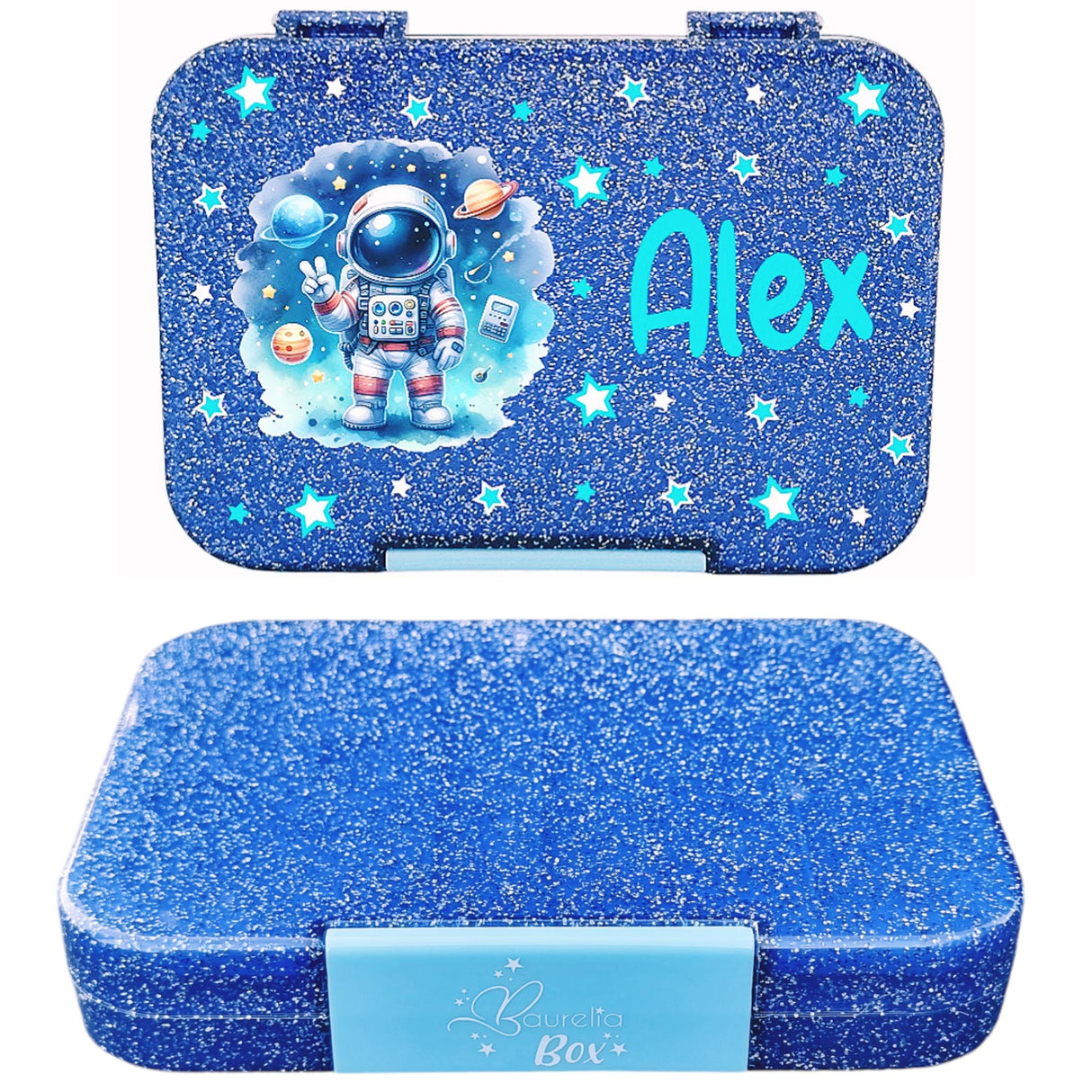 Znünibox Baurelia Box Glitzer Maxi Blau