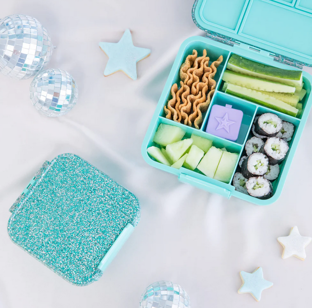 Znünibox MontiiCo Lunchbox Bento Five Glitzer Türkis