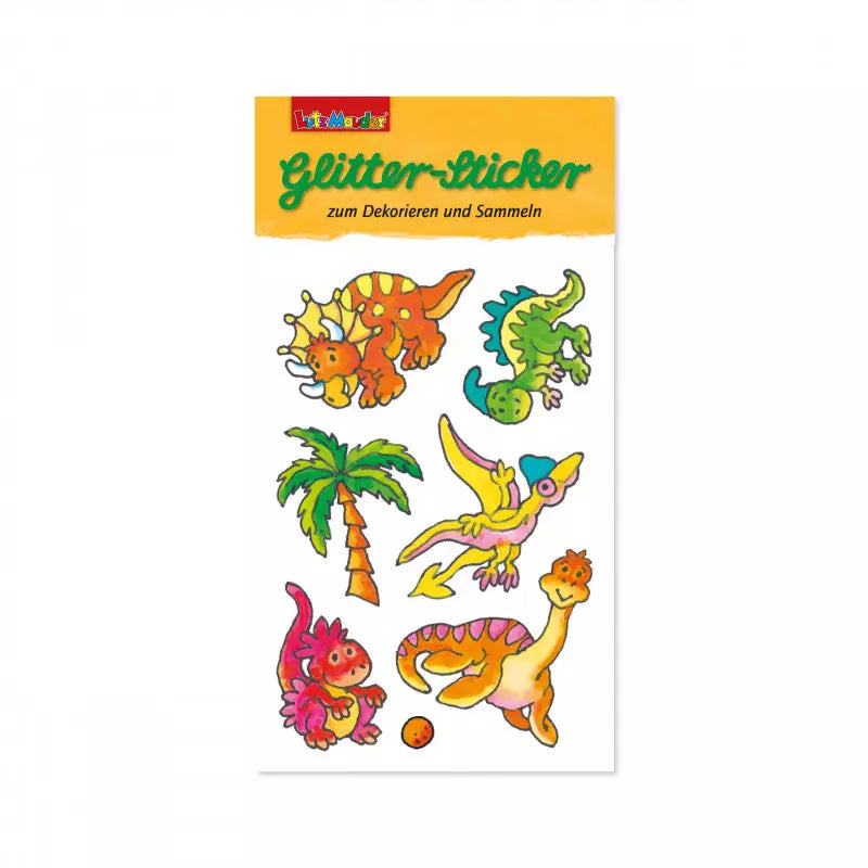 Glitzer Sticker Dino Comic