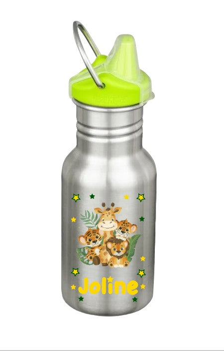 Kinder Edelstahl Trinkflasche Klean Kanteen Sippy 355ml Silber