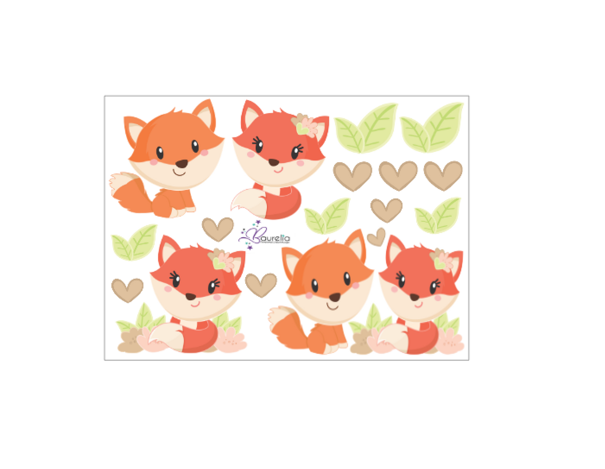 Stickerbogen Fuchs 10