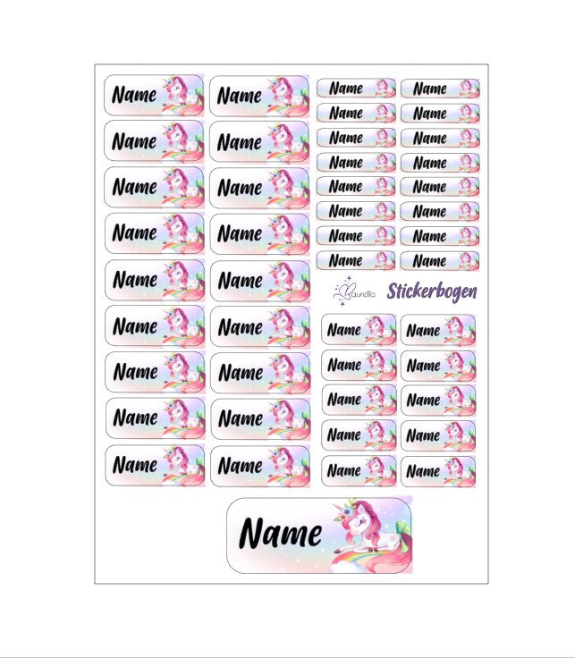 Stickerset Baurelia Einhorn 1