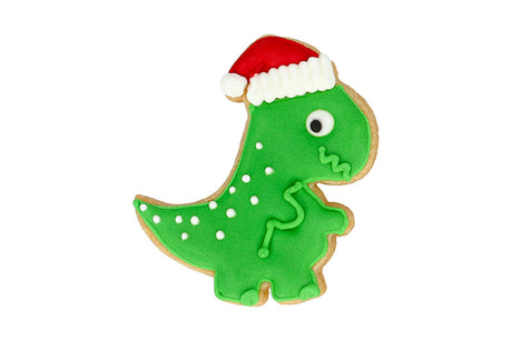 Edelstahl Ausstechform Weihnachts Dino mit Prägung