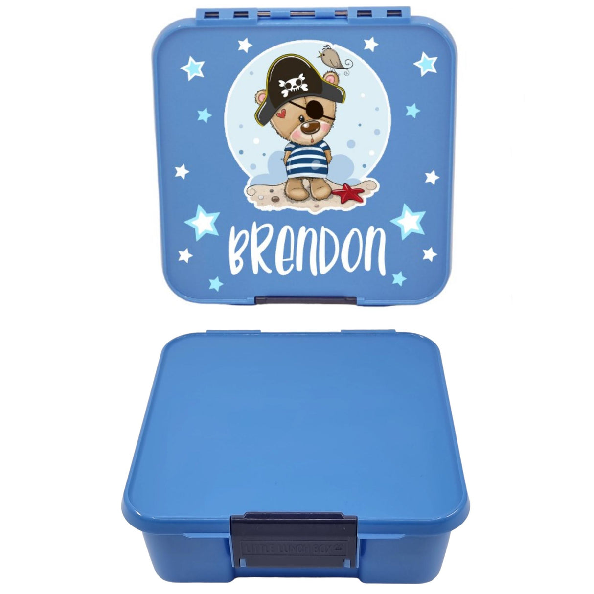 Znünibox Little Lunch Box Bento Three mit 3 Unterteilungen Blaubeere