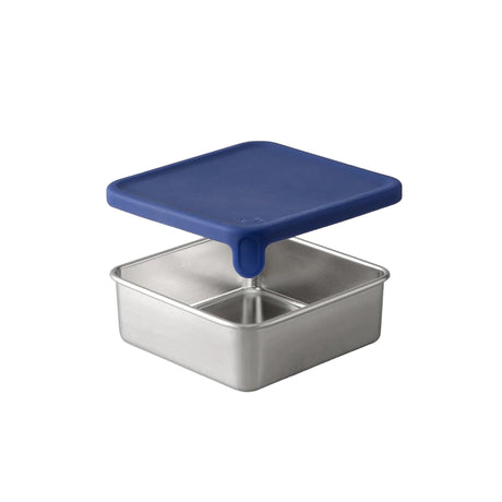 Edelstahlbehälter PlanetBox Rover Big Square Dipper Navy