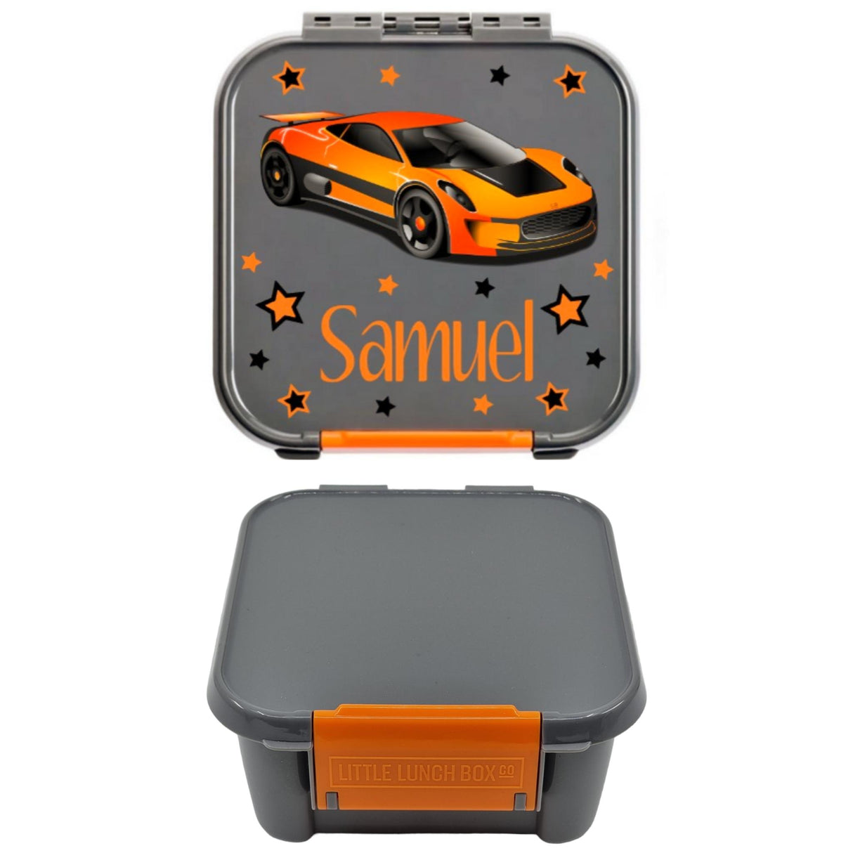 Znünibox Little Lunch Box Bento Two Mini Dunkelgrau Orange