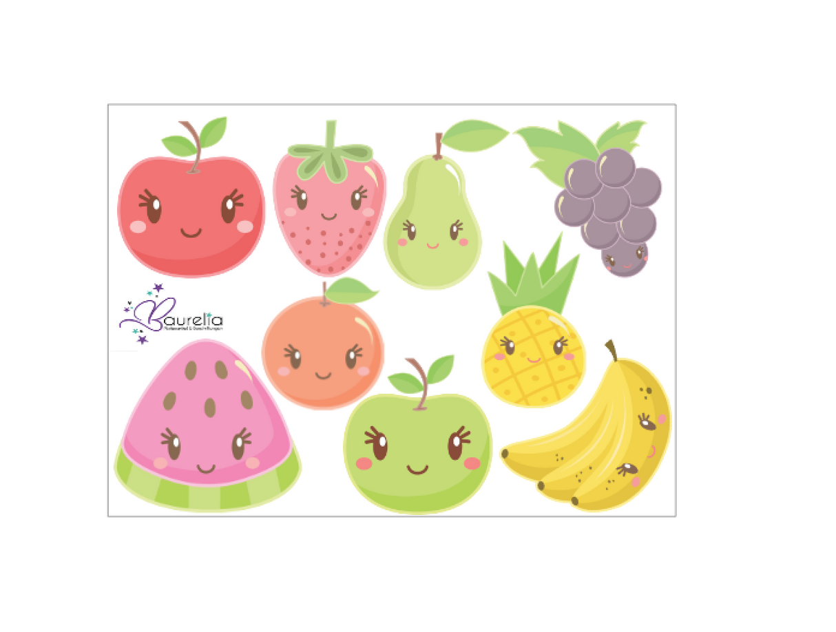 Stickerbogen Frucht 3