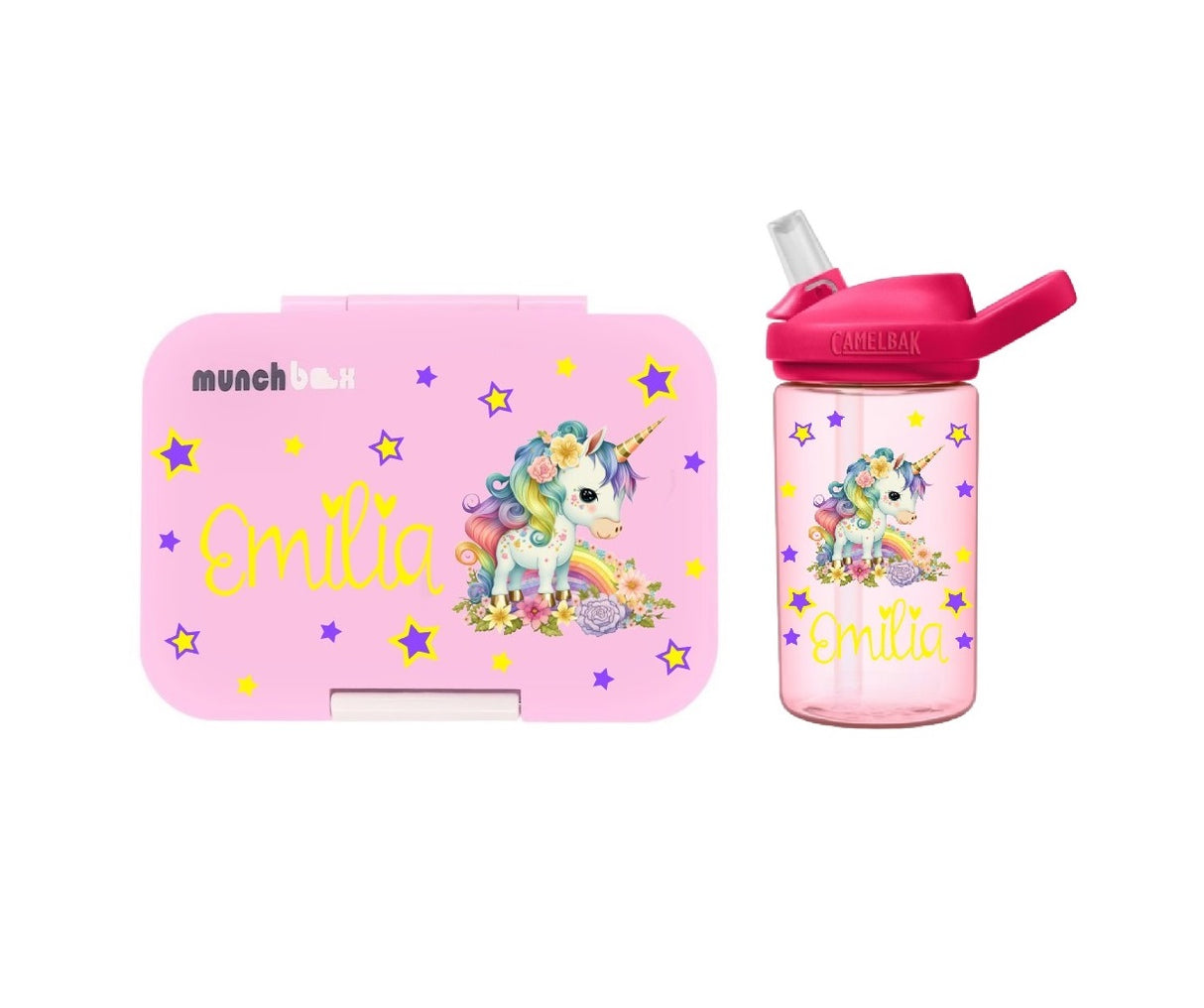 SET Znünibox Munchbox Munchi Snack mit Camelbak Kids Rosa