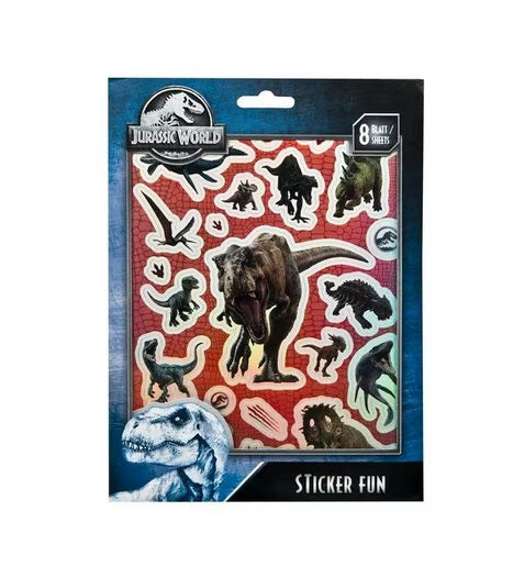 Stickerset Dino mit 8 Bögen