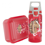 SET Znünibox mit Trinkflasche Sigg Viva One Pferd