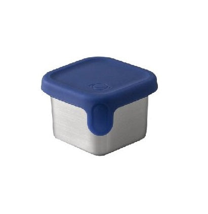 Edelstahlbehälter PlanetBox Rover Little Square Dipper Mini Navy