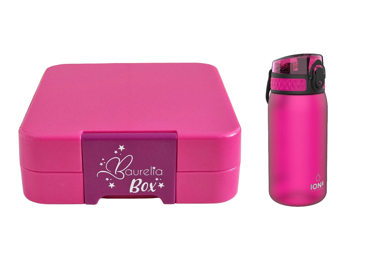 SET Znünibox und Trinkflasche Baurelia Box Midi mit Ion8 400ml Pink