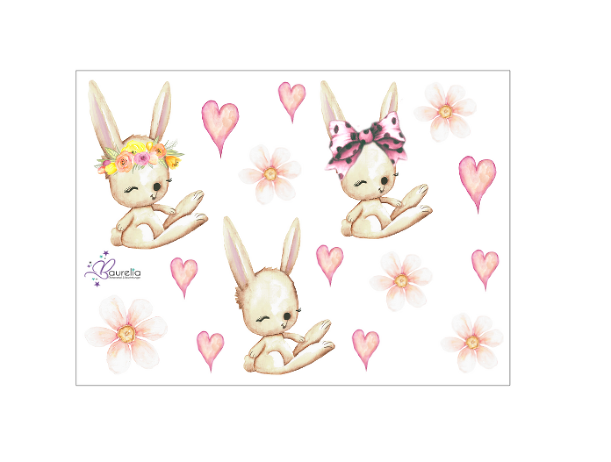 Stickerbogen Hase 1