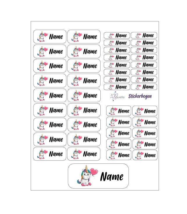 Stickerset Baurelia Einhorn 9